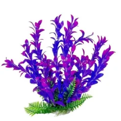 Aquatop Hygro-Like Weighted Plastic Aquarium Plant - Pink/Purple - 6 In