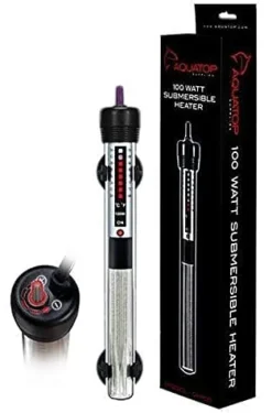 Aquatop Submersible Glass Heater Submersible Fish Tank Heater - 100 Watt