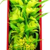 Aquatop Vibrant Passion Plant Boxed Plastic Aquarium Plant Decoration - Yellow - 10