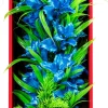 Aquatop Vibrant Passion Plant Boxed Plastic Aquarium Plant - Blue - 16