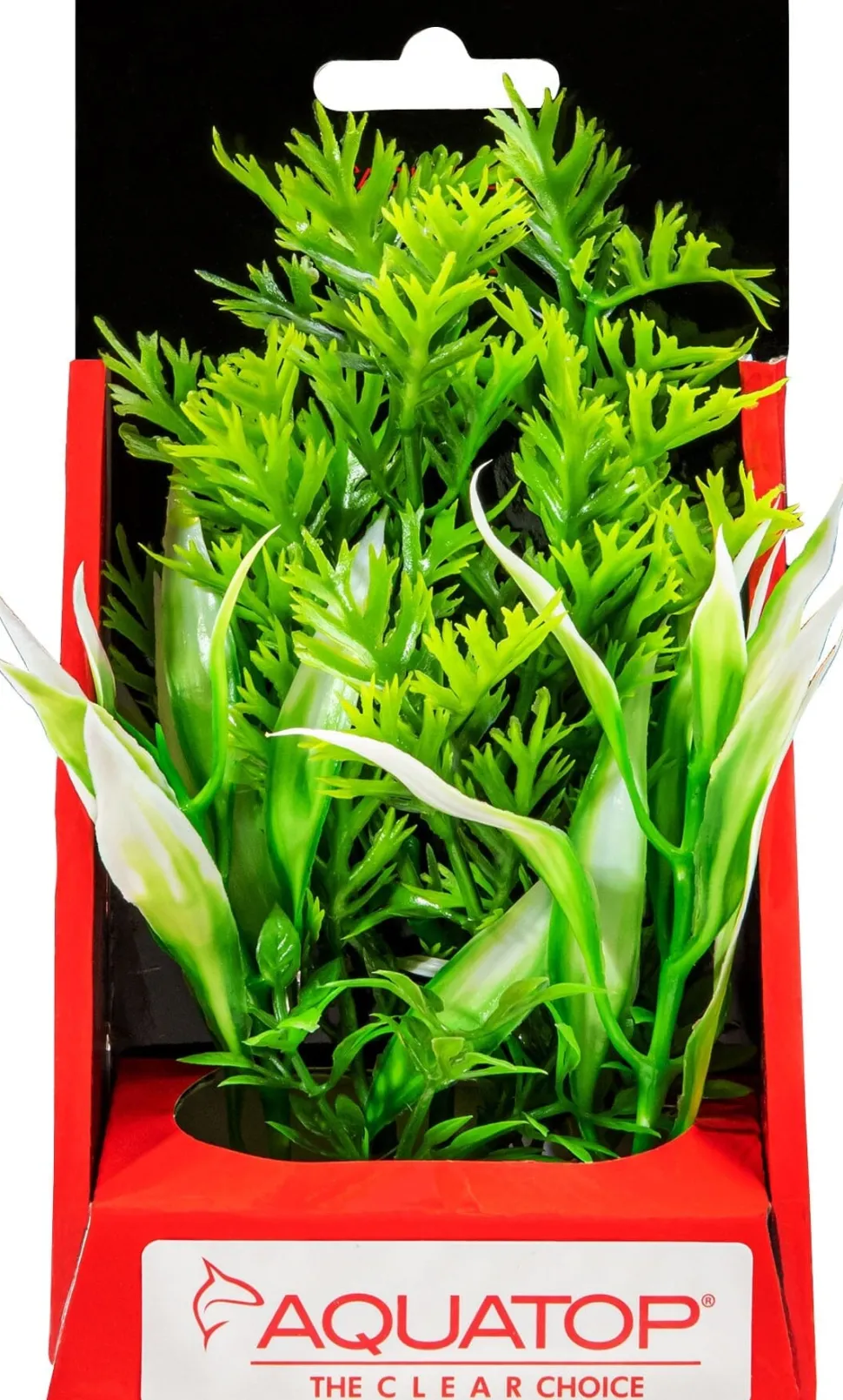Aquatop Vibrant Wild Plant Boxed Plastic Aquarium Plant - Green - 6