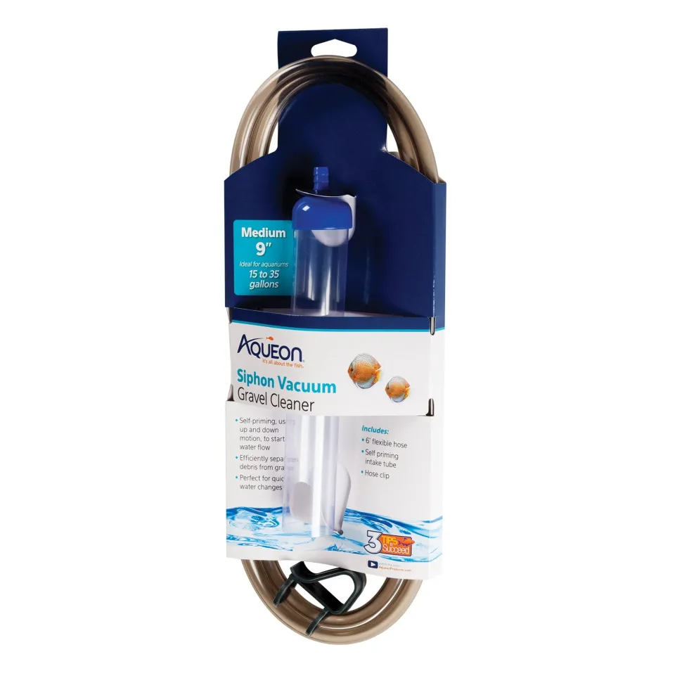 Aqueon Aquarium Siphon Vacuum Gravel Cleaner No Bulb - Medium - 9 in