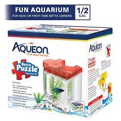 Aqueon Betta Puzzle Aquarium Kit - Red - Pack of 4