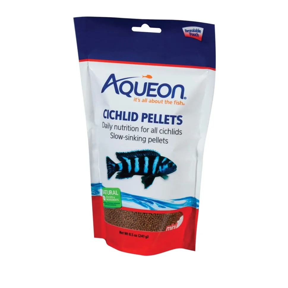 Aqueon Cichlid Food - Mini - 8.5 Oz