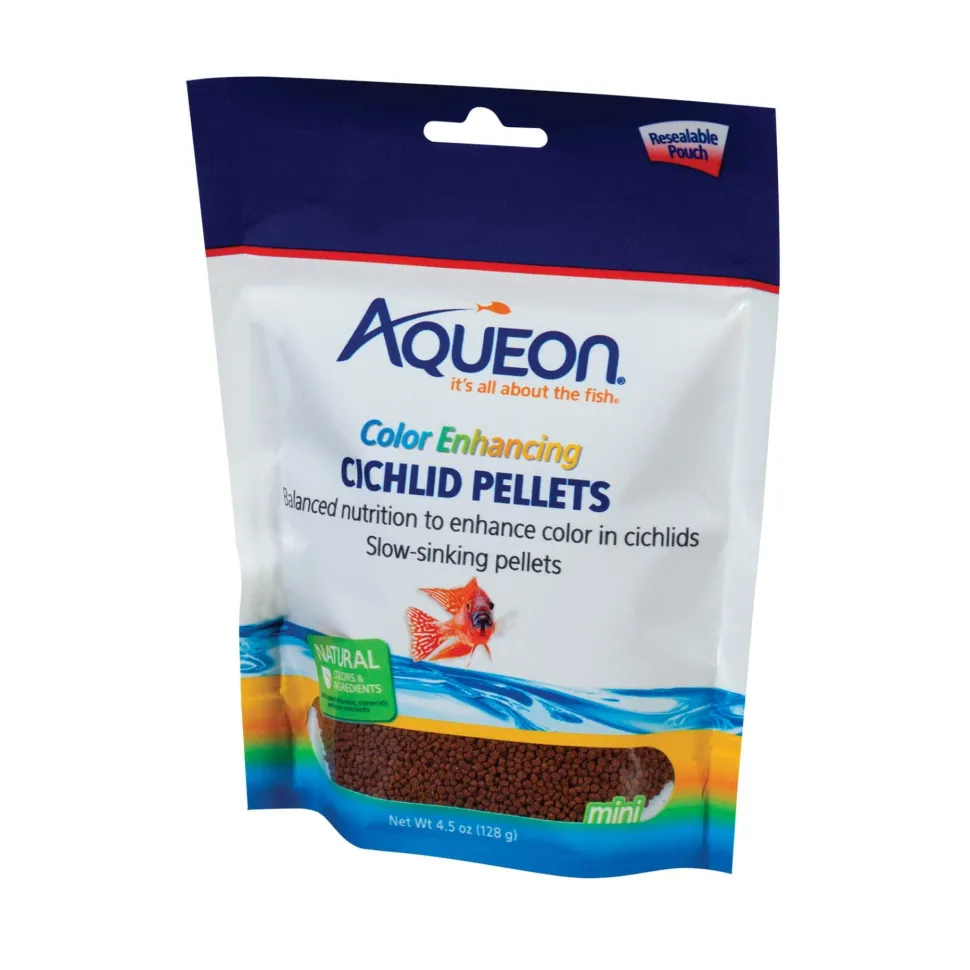 Aqueon Cichlid Food Color Enhancing - 4.5 Oz Color