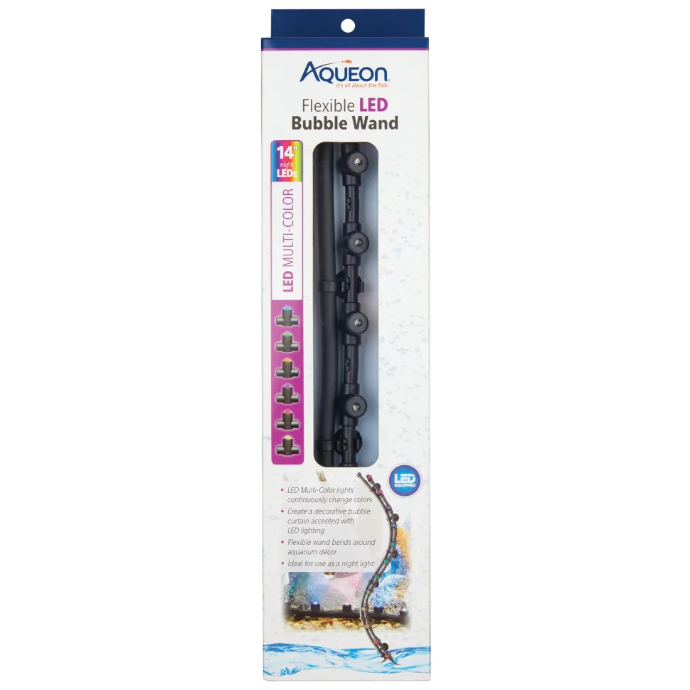 Aqueon Flexible LED Bubble Wand Multi Color - 14 in