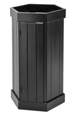 Aqueon Hexagon Pine Stand - Black - 20 gal