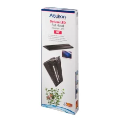 Aqueon LED Deluxe Full Aquarium Hoods - Black - 30 in