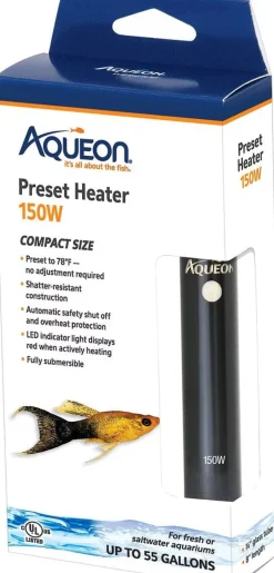Aqueon Preset Aquarium Heater - Black - 150 W