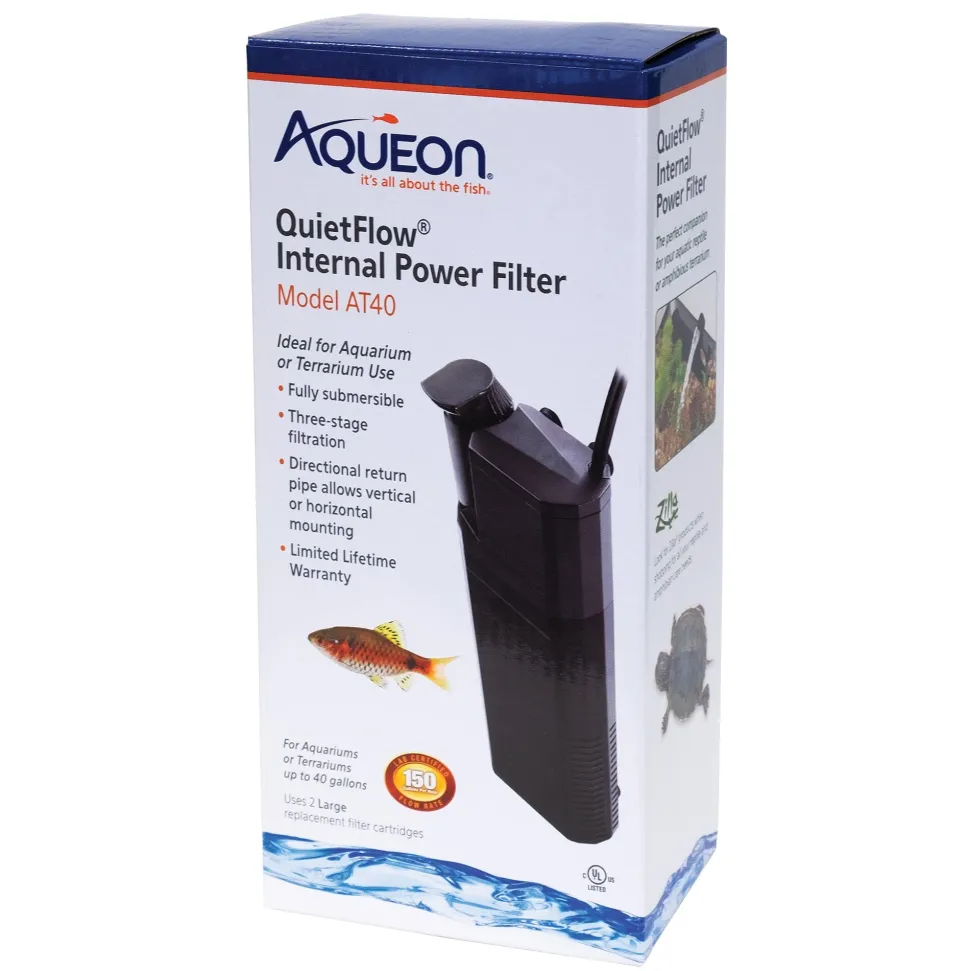 Aqueon QuietFlow Internal Power Filter AT40 - 40 gal