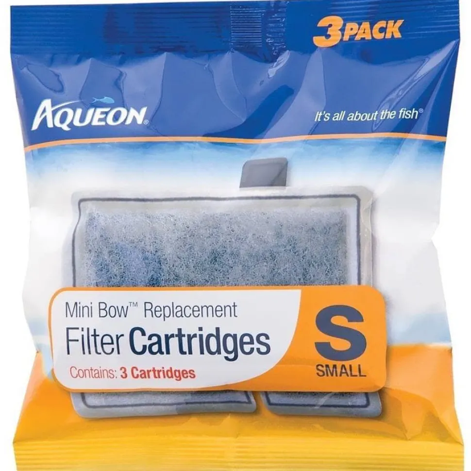 Aqueon Replacement Filter Cartridge For MiniBow 1, 2.5, 5 - Small - 3 pk