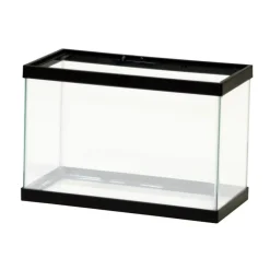 Aqueon Standard Glass Rectangle Aquarium Clear Silicone - Black - 2.5 gal