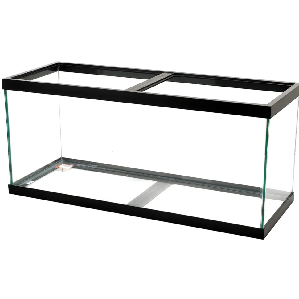 Aqueon Standard Glass Rectangle Aquarium Clear Silicone - Black - 75 gal