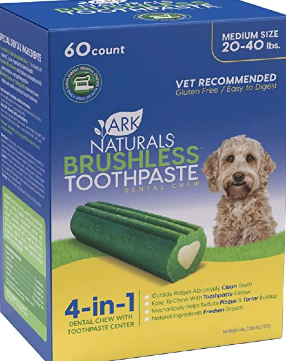 Ark Natural's Breathless Toothpaste Singles Small/Medium Cat and Dog Dental Care - 60 ct Counter Display