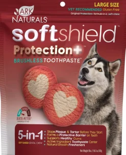 Ark Naturals Soft Shield Protection+ Brushless Toothpaste Dental Dog Chews - Large - 18 Oz