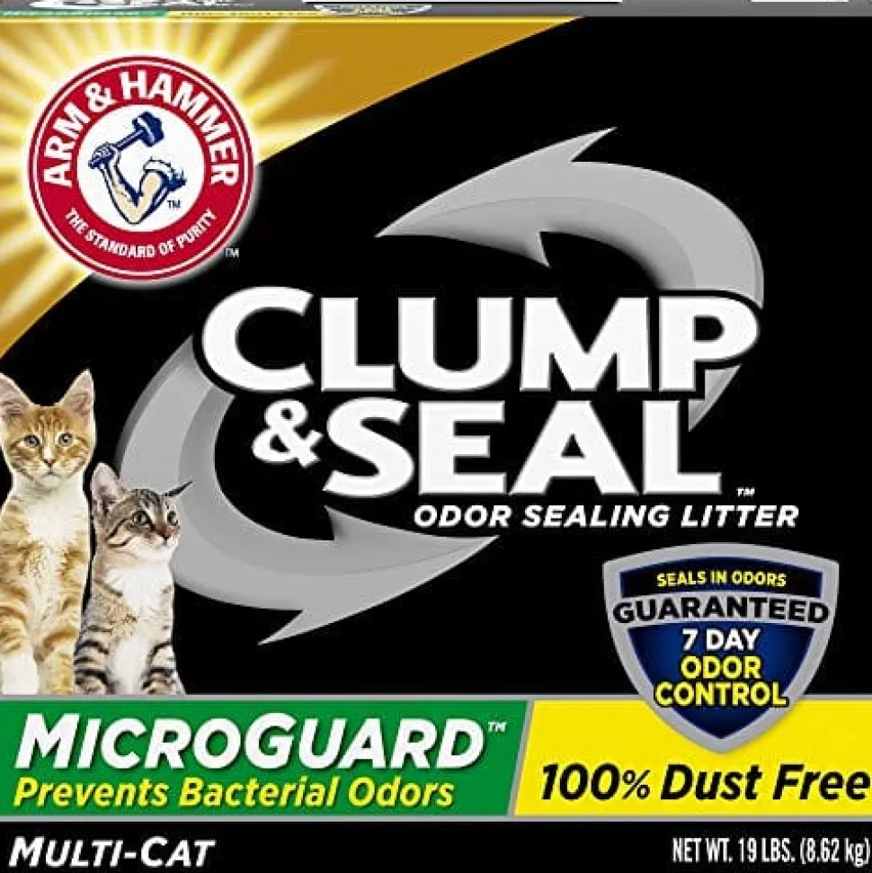 Arm & Hammer Clump & Seal Microguard Cat Litter - 19 Lbs - 2 Pack