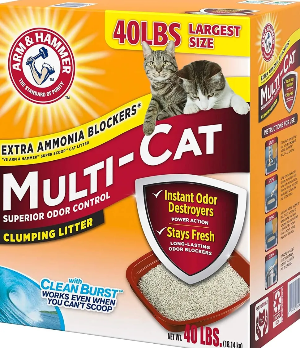 Arm & Hammer Multi-Cat Clumping Cat Litter - Fresh Scent - 40 Lbs