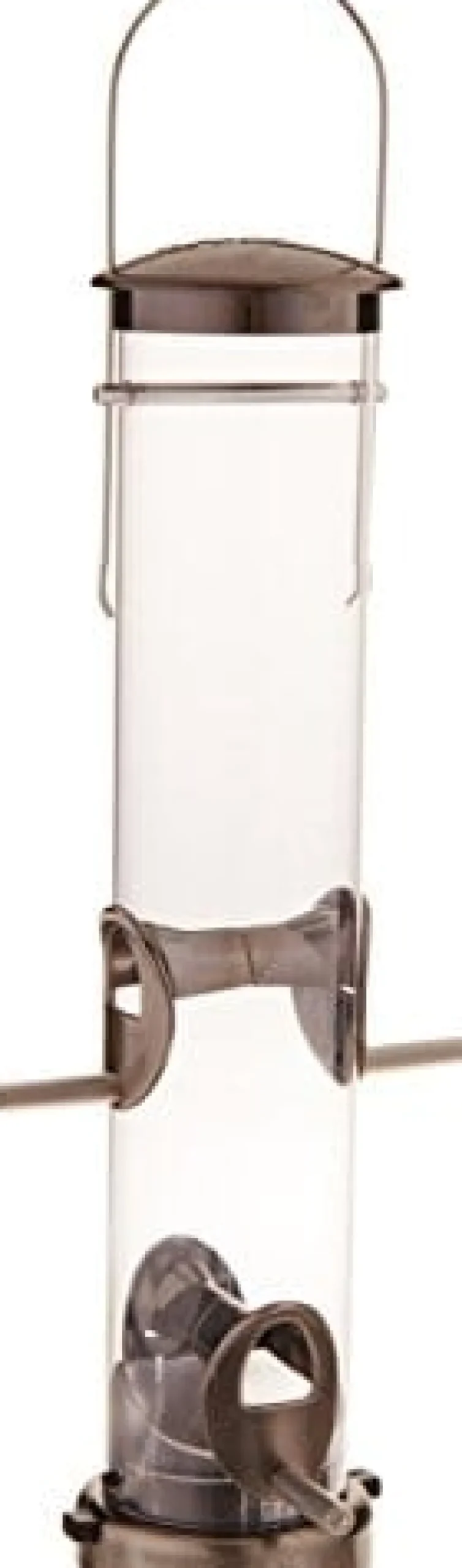 Aspects Quick-Clean Tube Type Feeders Mixed Seed - Brushed Nickel - 1.25 Qt Cap