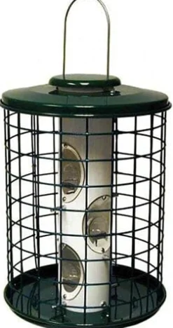 Audubon Avian Series Caged Mixed Seed Haven Wild Bird Feeder - Green - 2 Lbs Cap