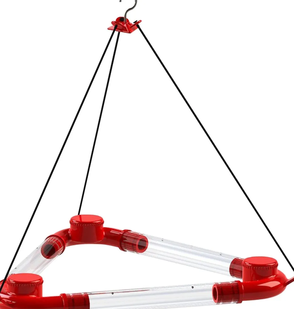 Audubon Dinner Bell Plastic Hummingbird Feeder - Red - 8 Oz Cap