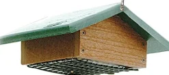 Audubon Going Green Upside Down Suet Wild Bird Feeder - Tan and Green - 2 Cake Cap