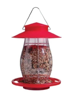Audubon Lantern Wild Bird Feeder - Red - 4 Lbs Cap
