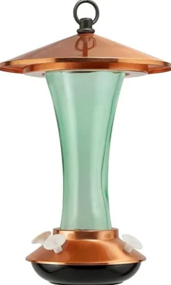 Audubon Mid-Century Coppertopâ® Hummingbird Feeder - 16 Oz Cap