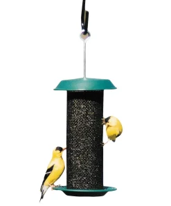Audubon Mini Magnum Metal Thistle Seed Screen Wild Bird Feeder - Green - .75 Lbs Cap