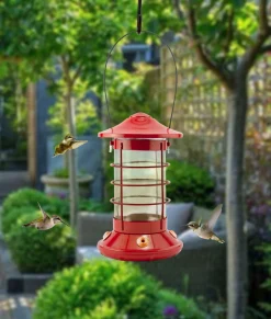 Audubon Modern Farmhouse Port Light Hummingbird Feeder - Red - 26 Oz