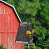 Audubon Modern Farmhouse Wood Barn Trough Platform Wild Bird Feeder - Gray - 1.6 O Cap