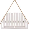 Audubon Rustic Farmhouse Platform Swing Wild Bird Feeder - White - 1 Lb Cap