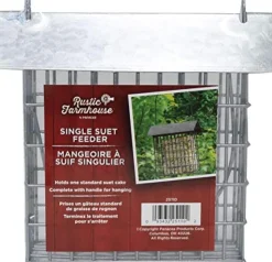 Audubon Rustic Farmhouse Single Suet and Seed Cake Wild Bird Feeder -