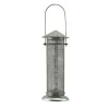 Audubon Rustic Farmhouse Galvanized Silo Thistle Wild Bird Feeder - Nickel - .5 Lbs Cap