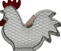 Audubon Rustic Farmhouse Wire Rooster Peanut Feeder for Wild Birds and Squirrels -