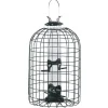 Audubon Squirrel-Resistant Caged Tube Haven Wild Bird Feeder - Clear and Green - 1.25 Lbs Cap