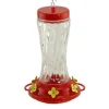 Audubon Swirl Glass Hummingbird Feeder - Red/Clear - 16 Oz Cap