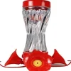 Audubon Swirl Glass Hummingbird Feeder - Red/Clear - 8 Oz Cap - 4 Pack