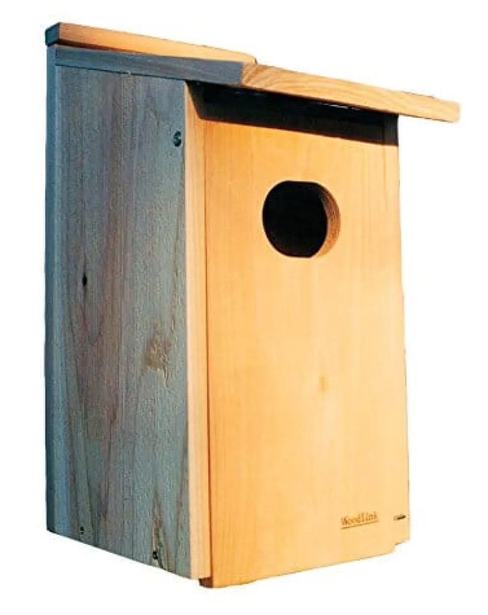 Audubon Wood Duck Cedar Nestbox Wild Bird House - Tan - 14.75 X 11 X 23 In