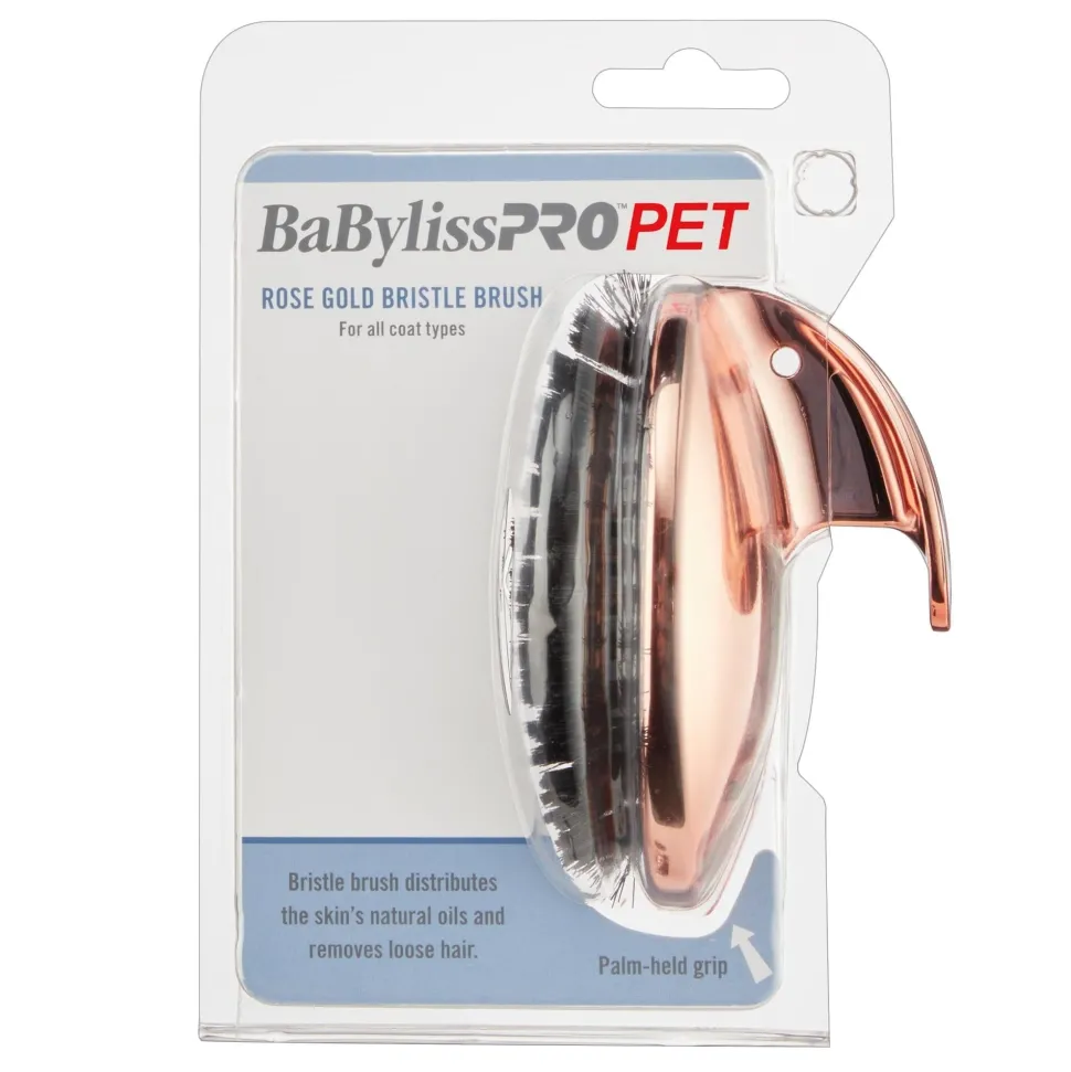 BaByliss Pro Pet Bristle Cat and Dog Brush - Rose Gold