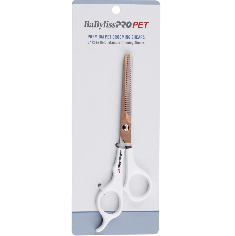 BaByliss Pro Pet Titan Thinning Shears for Dogs and Cats - 6" Inches