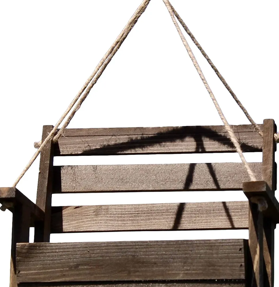 Backyard Essentials Hanging Porch Swing Wild Bird Feeder - Brown - 4.63 X 8.36 X 5.75