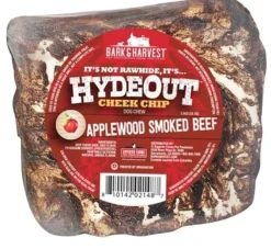 Bark + Harvest by Superior Farms HydeOut Beef Cheek Chips Applewood Smoke Flavored - 40ct Case Dog Natural Chews - Display Box - Case of 40