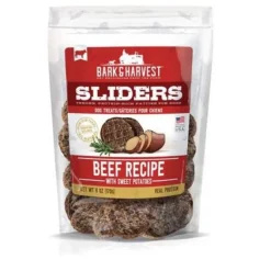 Bark + Harvest by Superior Farms Burgers Beef & Sweet Potato Dog Natural Chews - 6 oz Bag