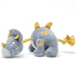 Bark Box Herbert the Herbivore Squeaking and Plush Dog Toy