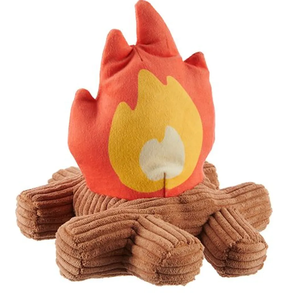 Bark Box Squeak-Away Camp Hound Campfire Squeaking and Plush Dog Toy