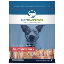 Barkworthies Bagged Dog Bully Stick Bites - 10 oz Bag