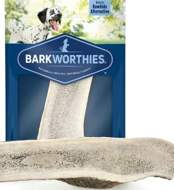 Barkworthies Elk Antler Natural Dog Chews - Small Split - 50 Count