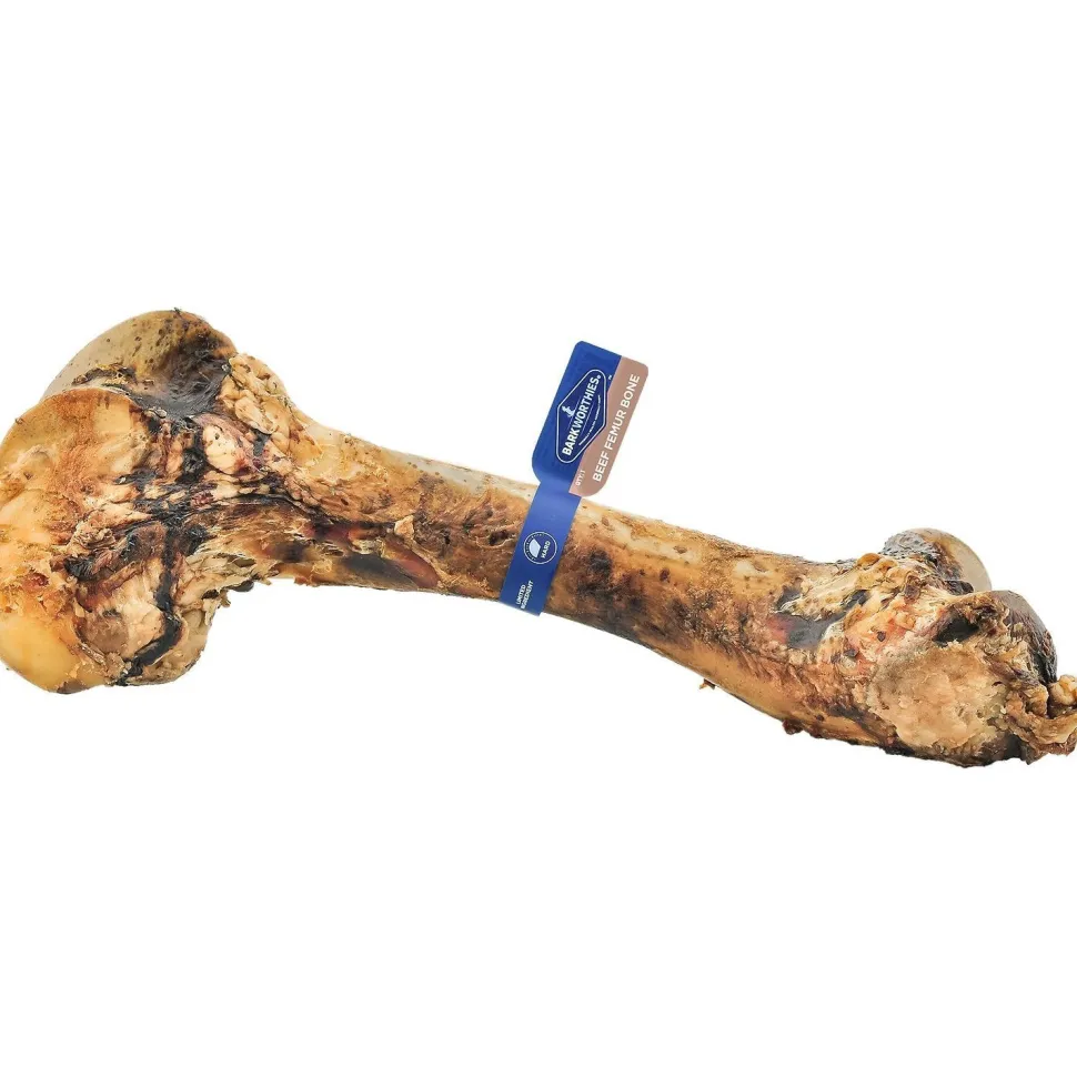 Barkworthies Femur Bone (Large) - 5 ct Case - Case of 1. This Case Pack is an assortment of 1 x Peanut Butter 1 x Acai 1 x Sweet Potato Pumpkin & Carrot Blend of Beef Bones for Dogs