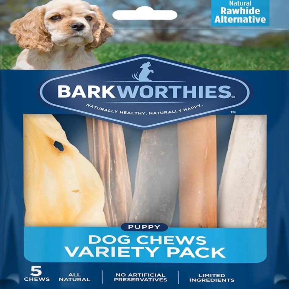 Barkworthies Meat Lovers Dog Chew Treats - 10 Pack