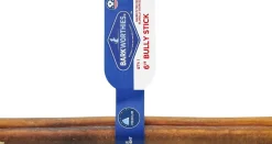 Barkworthies Odor Free American Baked Dog Bully Sticks - 6" - 75 ct Case - Case of 1